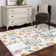 thumbnail image 3 of 3'x5' Rug for Living Room Bedroom, Spring Floral Washable Area Rugs Non-Slip Carpet Mats, Colorful Flowers Elegant Pastoral Indoor Low Pile Area Rug Runner for Kitchen, Mudroom, 3 of 8
