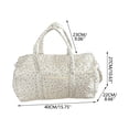 thumbnail image 3 of Travel Bag,Weekender Bag,Lightweight Quilted Design With Adjustable Strap,Spacious Storage Organizer For Daily Outings And Overnight Trips(White), 3 of 9