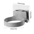 thumbnail image 7 of Hair Dryer Holder Wall-mounted Hairdryer Rack Free Punching Space-saving Hair Dryer Organizer for Bathroom, Grey, 7 of 7