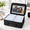 Black/Clear-4" x 6" - 16 Cases, variant on Fireproof Photo Storage Box, Black/Clear, 4" x 6" - 16 Cases, Collapsible Portable Container with Lock