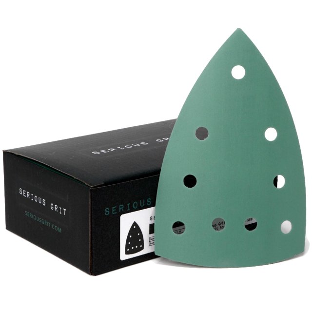 Hojas de lijado Serious Grit, grano 800, triangulares de 100 mm x 150 mm