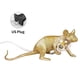 thumbnail image 1 of Lámpara de mesa Lámpara de escritorio de ratón Lámpara de mesa lateral de animal de resina Bombilla de luz E12, Dorado, Enchufe de EE. UU., Ratón acostado Jumpingount HA003391-18B, 1 of 7