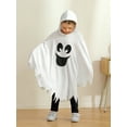 thumbnail image 3 of 1-6T Toddler Girls Boys Ghost Cape Costume Kids Baby Halloween Hooded Cloak Party Trick-or-Treating Cosplay, 3 of 7