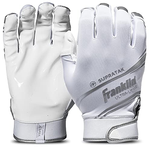 Guantes de receptor de fútbol Franklin Sports Supratak, colo