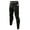 Black, variant on Thermal Lined Men Gym Pants Polyester Spandex Blend High Stretch Cold Weather Training Trousers for Outdoor Fitness