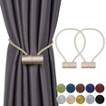 thumbnail image 1 of Magnetic Curtain Tiebacks Curtain Clips Rope Rear Curtain Holders Buckles Curtain Binder Curtain Holders for Home Decoration Cafe Office 2 Pieces Beige, 1 of 7
