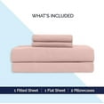 thumbnail image 4 of Mocassi Soft Soft 4-Piece Sheet Set - Deep Pocket Fitted Sheet, Soft, Cozy, Warm and Anti-Pill Flannel Sheets - Full, Dusty Rose, 4 of 4