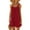 Wine, variant on FRSASU Summer Boho Dresses for Women Adjustable Spaghetti Strap Fashion Beach Vacation Casual Sundresses White