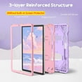 thumbnail image 4 of Fintie Case for Samsung Galaxy Tab S10 Lite/ S10 FE/ S9 FE 10.9 Inch/Tab S9 11 Inch, Fully-Body Rugged Heavy Duty Shockproof Protective Case with Kickstand & Shoulder Strap for Kids, Purple, 4 of 11
