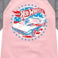 thumbnail image 3 of Hot Wheels - Red, White and Blue Muscle Car - Toddler And Youth Girls Raglan Graphic T-Shirt, 3 of 5