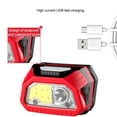 thumbnail image 4 of Wosthever Linterna frontal ajustable con carga USB de 5 modos, linterna frontal impermeable recargable, linterna para senderismo, viajes, pesca, carpas Rojo, 4 of 6