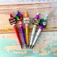 thumbnail image 2 of 5PC Funny Bead Ink Ball Point Pens with Sayings for Adults Fun Sarcastic Sarcasm Humorous Hilarious Snarky Sassy Rude Sass Cool I Just Work Here It’s Fine Office Coworkers Stationary Gift for Women, 2 of 6