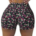 thumbnail image 2 of Lsque Daisies Flowers Pattern High Waisted Biker Shorts for Women-Tummy Control Fitness Athletic Workout Running Yoga Gym Shorts,Moisture-Wicking-, 2 of 9
