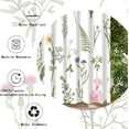 thumbnail image 6 of Sage Green Floral Shower Curtain, Watercolor Flower Leaves Plant Shower Curtain Set Wildflower Modern White Fabric Shower Curtain for Bathroom Decor Waterproof with Hooks 72x72 Inch, 6 of 6