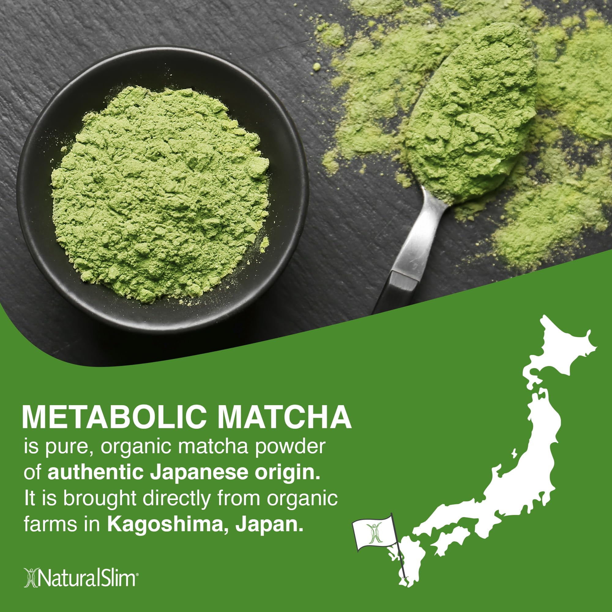 NaturalSlim Metabolic Matcha - Organic Green Tea Matcha Powder, 30 grams