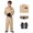 Chil-d, variant on Forfamy Ghost Hunter Costume for Adults Halloween Costume Outfit Cosplay Fancy Dress Jumpsuit, Beige