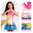 thumbnail image 4 of Benylion Girls Unicorn Dresses Rainbow Summer Sundress Princess Costume Birthday Party Cosplay Outfit for 5-6 Years, 4 of 7