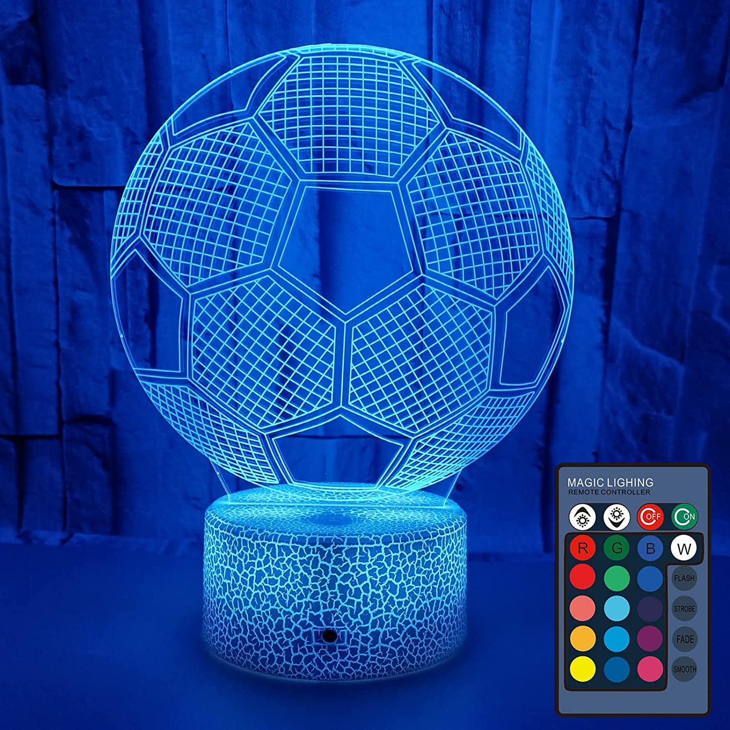 3D Illusion Night Light, 16 Colors Changing Soccer Bangladesh Ubuy