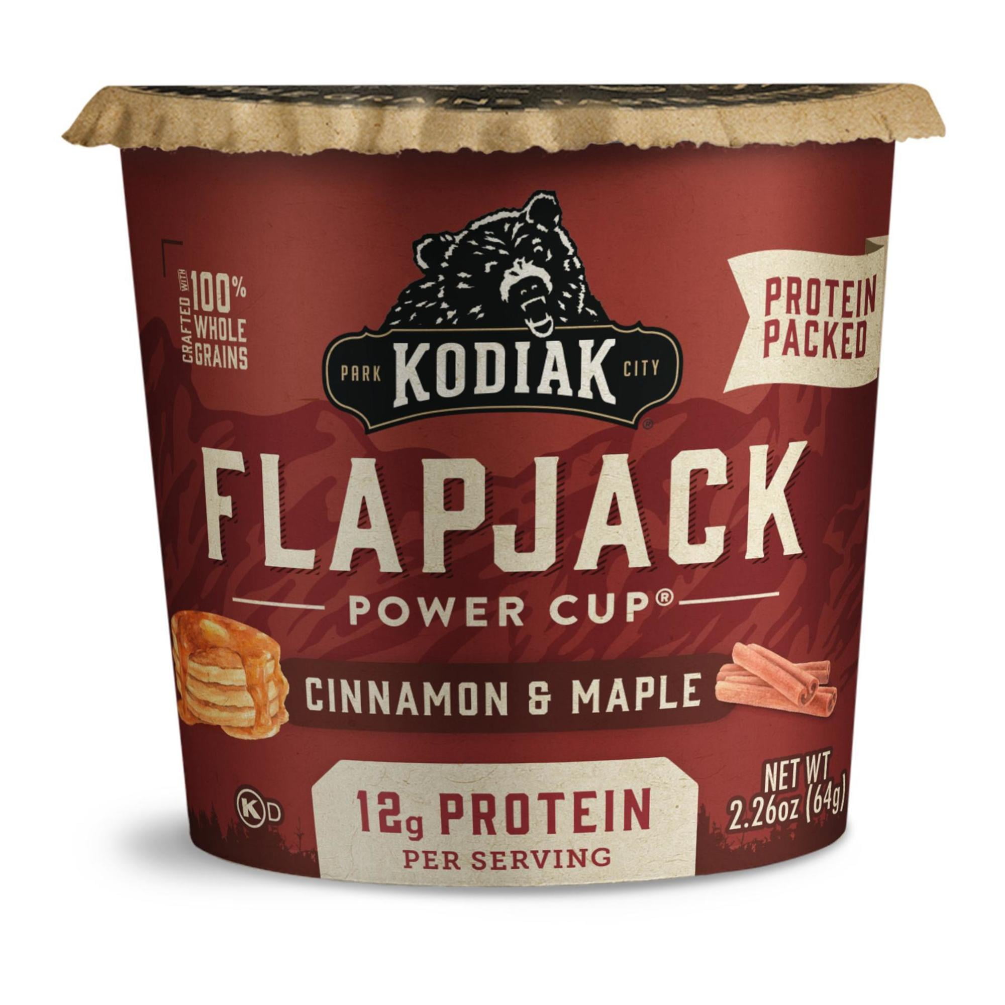 (3 pack) Kodiak Protein-Packed Cinnamon and Maple Flapjack Power Cup, 2.26 oz