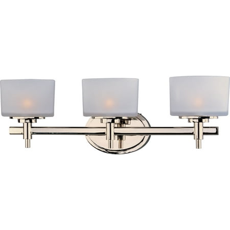 Bathroom Vanity 3 Light Bulb Fixture With Polished Nickel ...