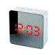 thumbnail image 2 of Reloj Despertador Con De 2 Piezas, Superficie De Espejo, Espejo De Maquillaje Cuadrado Macarena Despertador de viaje digital, 2 of 8
