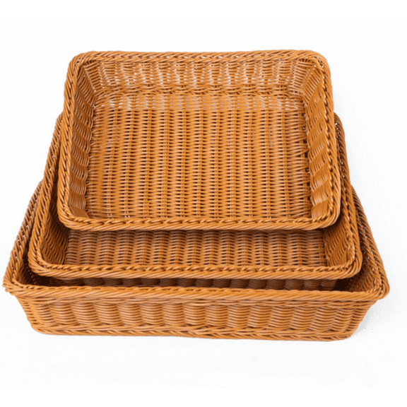 Household multi-functional rectangular storage and display basket