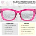 thumbnail image 4 of GFDYREE 3 pack Oprah style Spring hinge Readers Blue Light Blocking Computer Square Reading Glasses for Women Men, 4 of 6