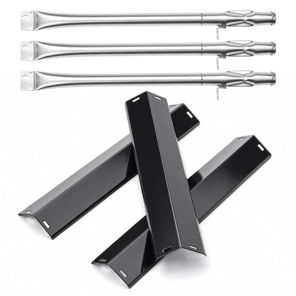 Grill Parts for Pit Boss Pro Series 1100 Wood Pellet & Gas Combo, Stainless Steel Burner Tube, Heat Plate Shield, Heavy Duty Grill Replacement Parts