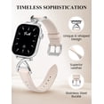 thumbnail image 2 of TOYOUTHS Slim Leather Compatible with Apple Watch Band for Women 38/40/41/42/44/45/46/49mm , Premium Leather Strap with A-Shape Metal Buckle for iWatch Series 10 9 8 7 6 5 4 3 2 1 SE Ultra 1/2, 2 of 6