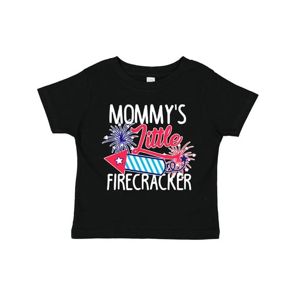 Inktastic Mommys Little Firecracker with Rocket and Fireworks Boys or Girls Toddler T-Shirt