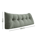 thumbnail image 3 of Tufted Headboard Backrest Cushion with Side Pocket, Long Wedge Reading Pillow for Bed Sofa Dorm, Soft Support Pillow for Reading TV and Bedroom Lounging, 70.87 Inch, Green, 3 of 7