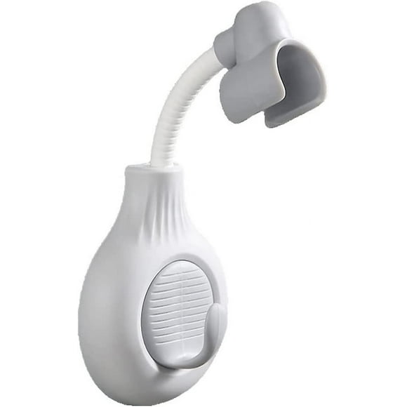 Tatum88 Bathroom Wall Mounted Shower Head Holder 360 Degree Adjustable Self Adhesive With Hook Holder,gray