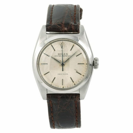 Used Rolex Oyster Pre-Owned Rolex Oyster Perpetual 6050 Steel Watch (Certified Authentic & Warranty) ()