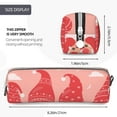 thumbnail image 3 of Vsdgher Gnomes Hold The Letters LOVE Leather Pencil Case, Makeup Pouch, Zipper Pouch for Daily Essentials, Storage Organizer, Cosmetics and Stationary Bag, 3 of 7