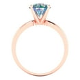 thumbnail image 4 of Clara Pucci 14K Rose Gold 2ct BlueMoissanite Solitaire Ring for Women, 4 of 8