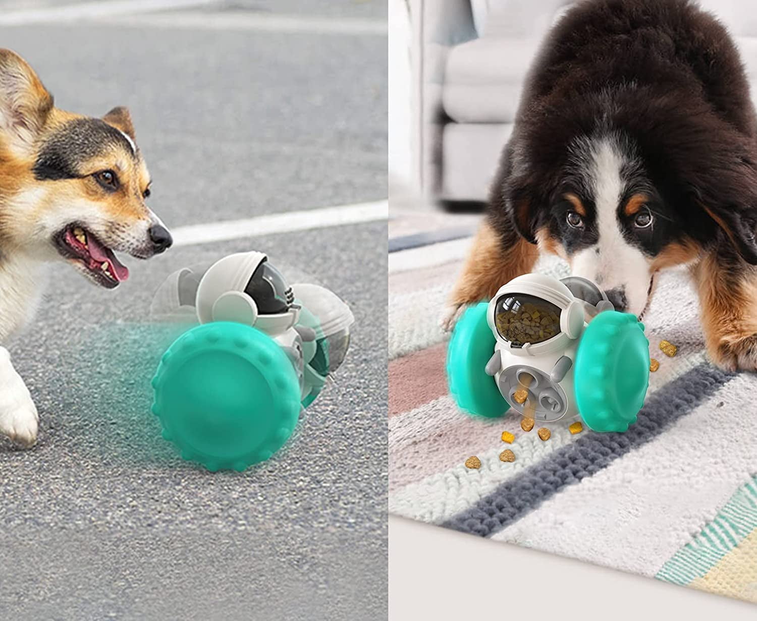PETDURO Interactive Dog Toys Puzzle Treat Food Dispenser Ball Slow Fee