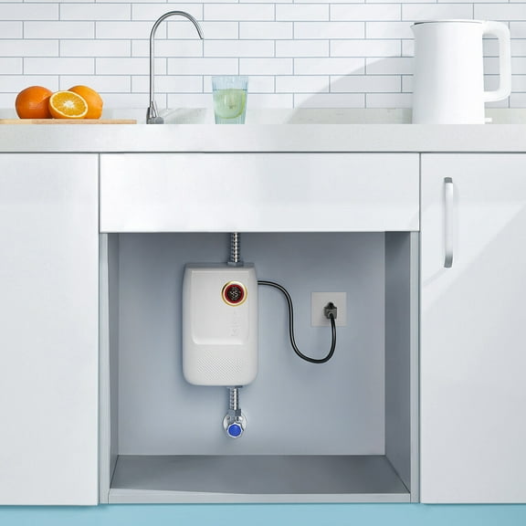 Instant Hot Water Heater AC110V 3000W LED Display White Wall Mounted Electric Water Heater, Hot Water Heater