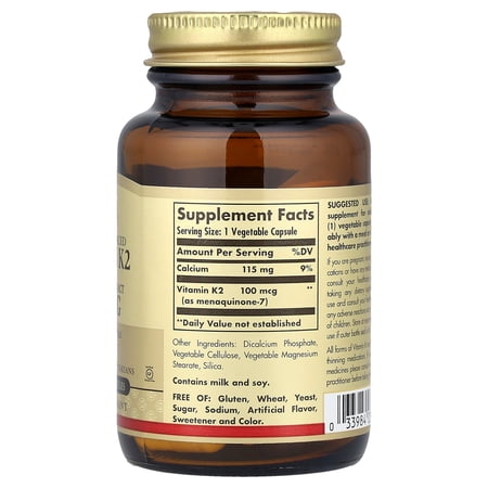 ソルガー ビタミンK2 50ベジカプセル 【Solgar】Natural Vitamin K2 Vegetable Capsules 50 vege cap