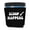 Black, variant on Ice Cream Pint Cooler Sleeve, Scoop Happens Design, Reusable Foam Holder for Pint, Sky Blue