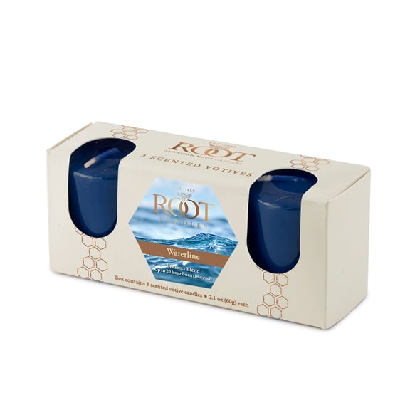 ROOT Candles Scented 20 Hr. Votive Gift Pack, Waterline, box of 3 ea