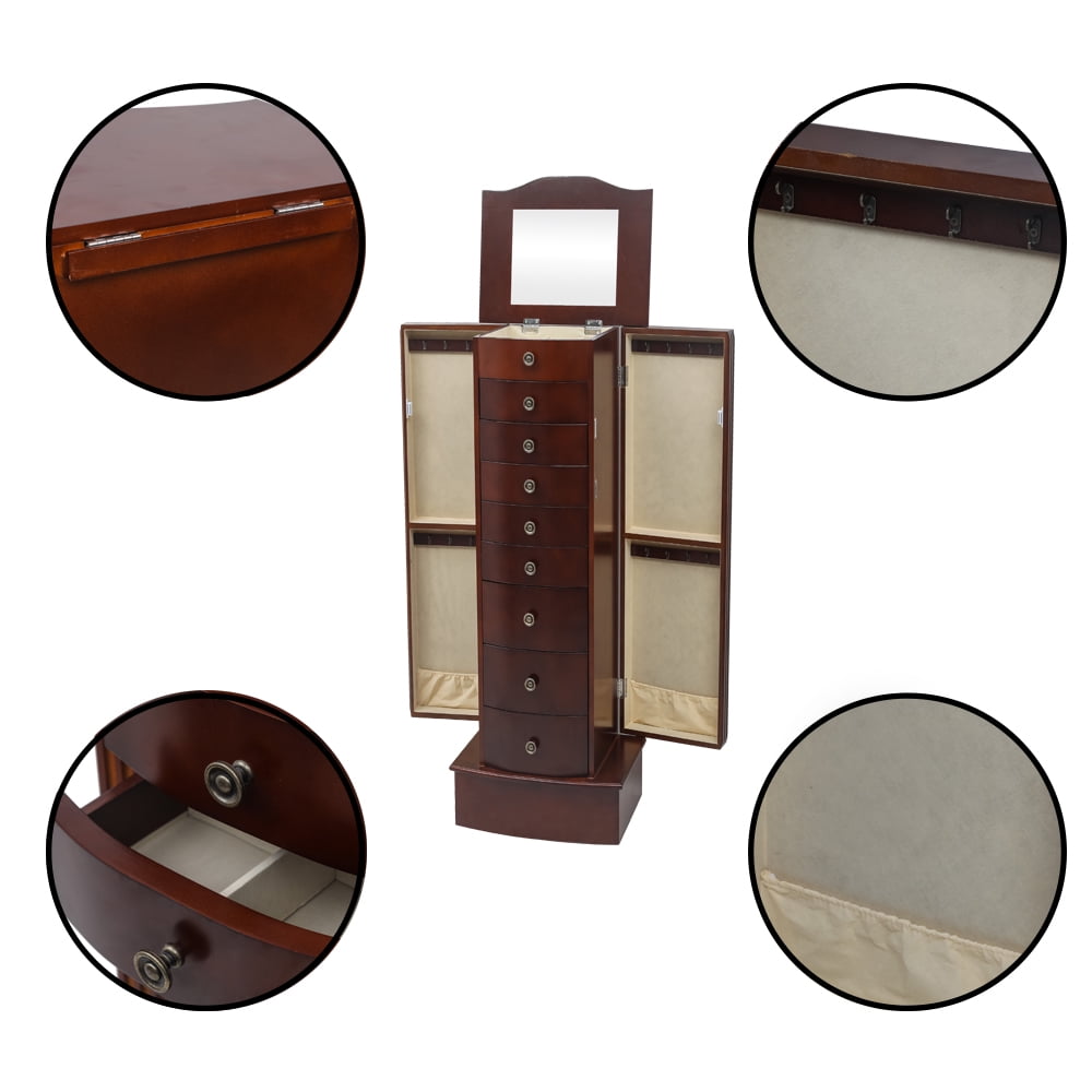 Lowestbest Jewelry Cabinet for Earrings Bracelets, Wall-Mounted Jewelry Armoire for Women Lowestbest Jewelry Cabinet for Earrings Bracelets, Wall-Mounted Jewelry Armoire for Women