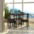 thumbnail image 3 of Costway Set de 5 Pièces avec Table à Manger Ronde et 4 Chaises Rembourrées, 3 of 10