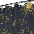thumbnail image 4 of Gothic Shower Curtain - Dark Celestial Moon & Star Print, Mystical Cosmic Theme Bath Decor, Waterproof Polyester, 36"Wx72"L, Goth Aesthetic Gift, 4 of 5