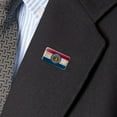 thumbnail image 2 of Rustic Missouri State Flag Distressed USA Metal Rectangle Lapel Hat Pin Tie Tack Pinback, 2 of 3