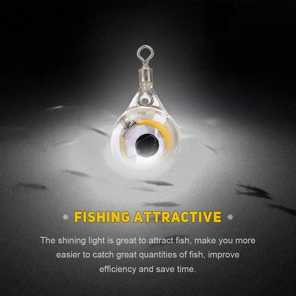 Sonew Fishing Lures Light, Flashing Fishing Lamp,Fishing Attractive Flash Light Underwater Luminous Lures Bait Fishing Tackle