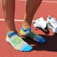 thumbnail image 3 of Cloud Cushion Running Socks (No Show) L / Black/Blue-3 Pairs, 3 of 11