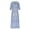 Blue, variant on Patlollav Dresses For Womens Spring And Summer V Neck Three Quarter Sleeve Print Dress