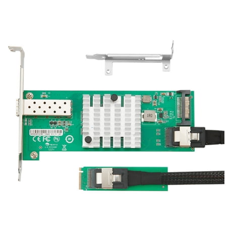 M.2 to Single Port 10G SFP  Fiber Optic Network Card JL82599EN Chip X520-DA1 M Key10GbE Ethernet Adapter