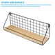thumbnail image 3 of Yuarrent Estante de pared sin agujeros Estante de almacenamiento retro Estantes flotantes montados en la pared Estante de metal rústico Almacenamiento y organización del hogar Numero 3 Yuarrent HA025229-03, 3 of 6