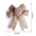 thumbnail image 5 of Rustic Jute Bow 6x7 inch Pre-Tied Burlap Bow for Wreaths, Christmas Tree Topper, Wedding Decor, Gift Wrapping & Holiday Party Decoration 🌲✨, 5 of 6